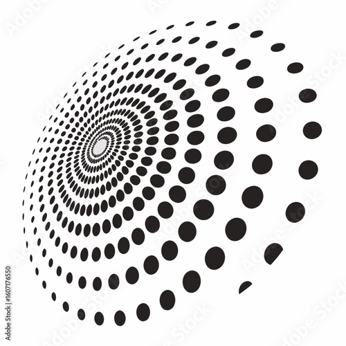 black and white circles