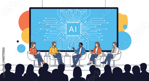 Artificial intelligence panel discussion exploring future innovations and societal impact