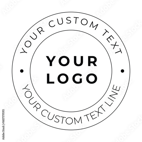 Vintage Round Stamp Logo Design Vector Badge Template