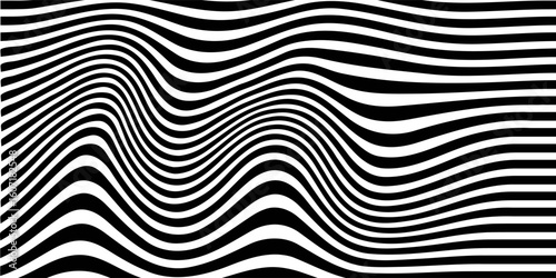 Black and white abstract liquify lines background. Liquid acrylic marble texture