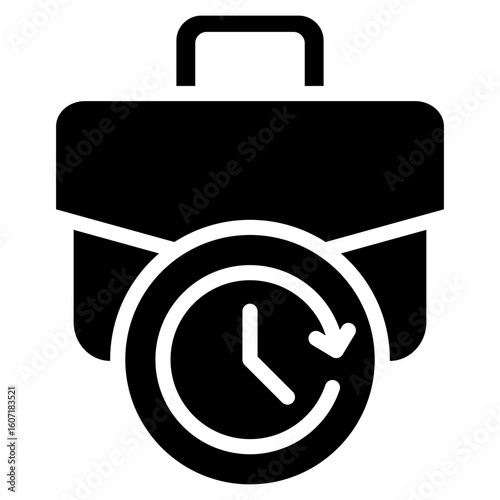 Full Time Job  Icon Element For Design