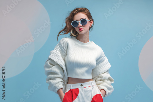 Fashion model isolated 3d background 