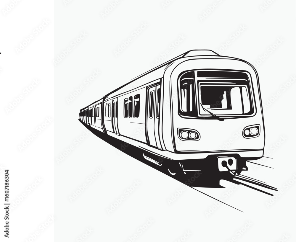 Naklejka premium train on the station