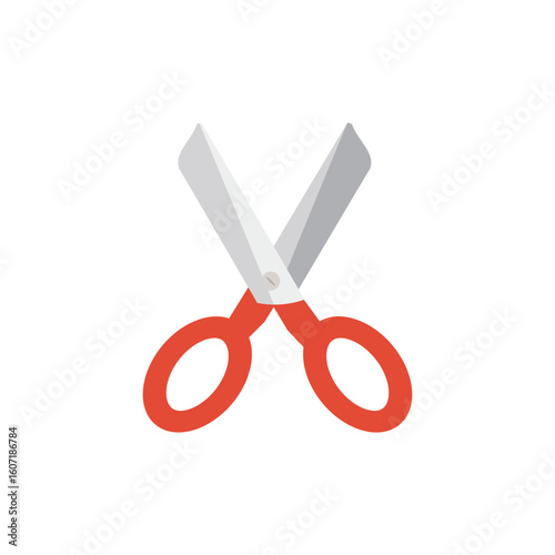 Open scissor icon on white background vector