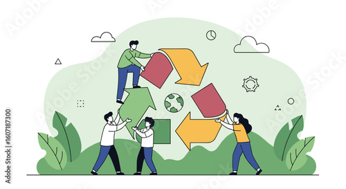 Global team collaboration for sustainable resource management and environmental protection initiatives