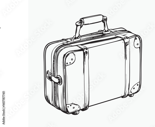 suitcase isolated on white