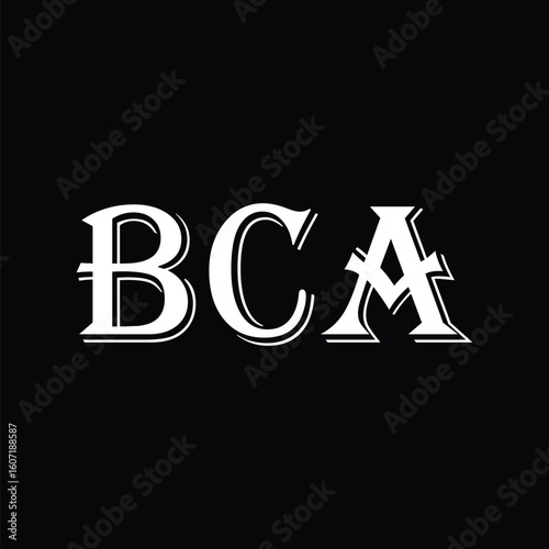 BCA abstract letter logo design. This logo is designed by three abstract letters