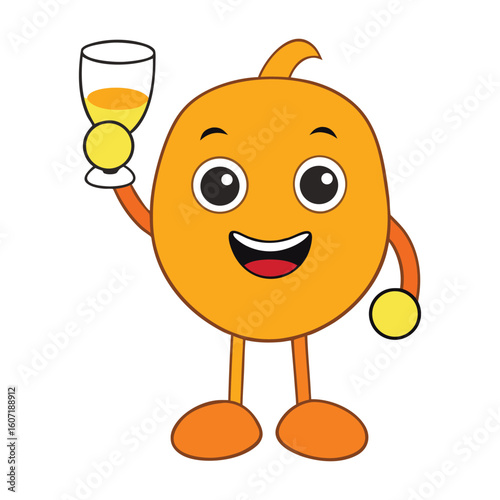 A cheerful emoticon raises a glass in a joyful toast, eyes gleaming with happiness and a big smile, celebrating fun moments and good vibes with lively energy. 🥂😊
