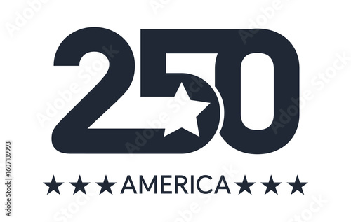 America 250 Background for Celebrating Independence Day of the USA. PNG format 