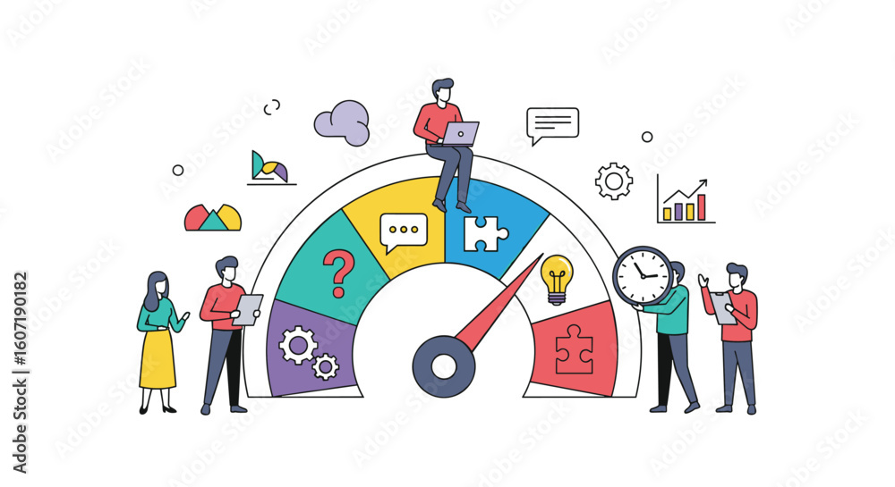 Fototapeta premium Visualizing business performance metrics for effective strategic decision making and growth acceleration