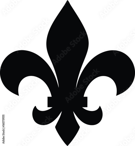 Classic black fleur de lis symbol