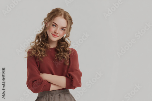 Fashion model isolated 3d background