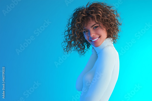 Fashion model isolated 3d background