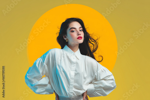 Fashion model isolated 3d background