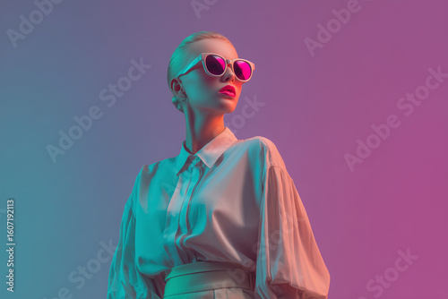 Fashion model isolated 3d background