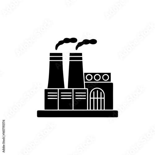 creative details thermal power station icon vector illustration