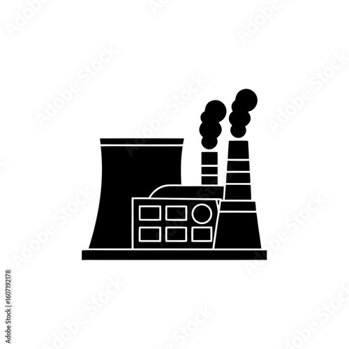 creative details thermal power station icon vector illustration