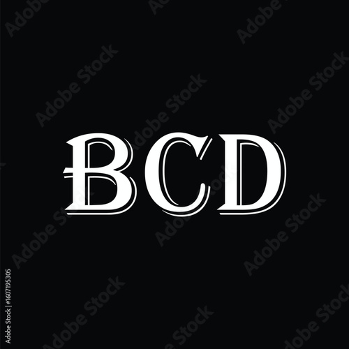 BCD abstract letter logo design. This logo is designed by three abstract letters