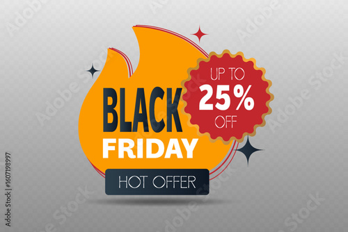 Black Friday sale banner with discount.