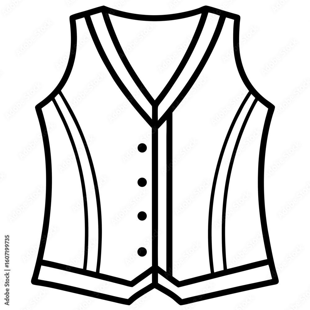 Sleeveless Vest – art vector Sleeveless Vest – art vector