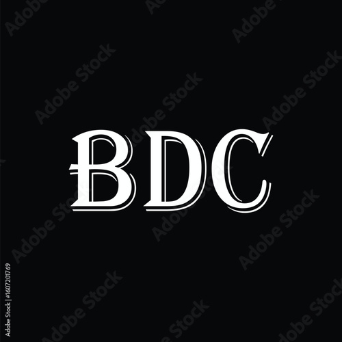 BDC abstract letter logo design. This logo is designed by three abstract letters