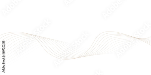 digital wave striped brown soft line white gray wavey curve line minimal concept creativity elegant graphic design use for banner, wallpaper, poster, web vector illustration.