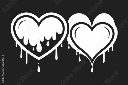 A whimsical illustration of winged hearts and heart-shaped treats, perfect for a romantic Valentine's Day celebration