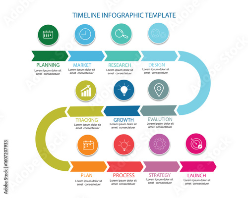 11 steps business process infographic, business infographic, timeline infographic template, strategy infographic, circle infographic, whit 11 steps or option.	