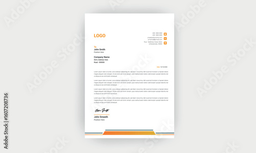 simple  and creative letterhead design