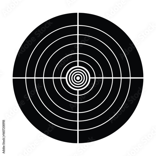 Download Free Silhouette Target Vector Graphic for Shooting Practice on White Background