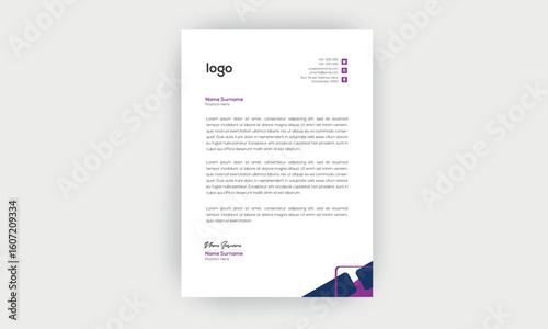simple  and creative letterhead design