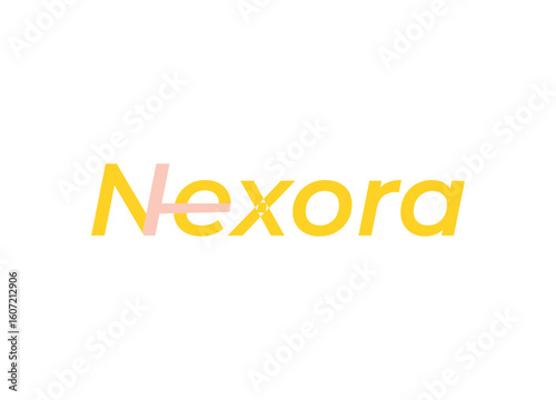 Modern Nexora Logo Design – Minimal Tech & Innovation Brand Identity Vector Template