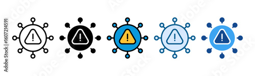 Supply Chain Risk Icon Set Multiple Style Collection