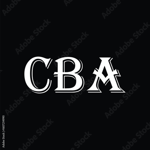 CBA abstract letter logo design. This logo is designed by three abstract letters