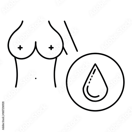 Breastfeeding Plan Icon with Milk Droplet Design for Mother and Child