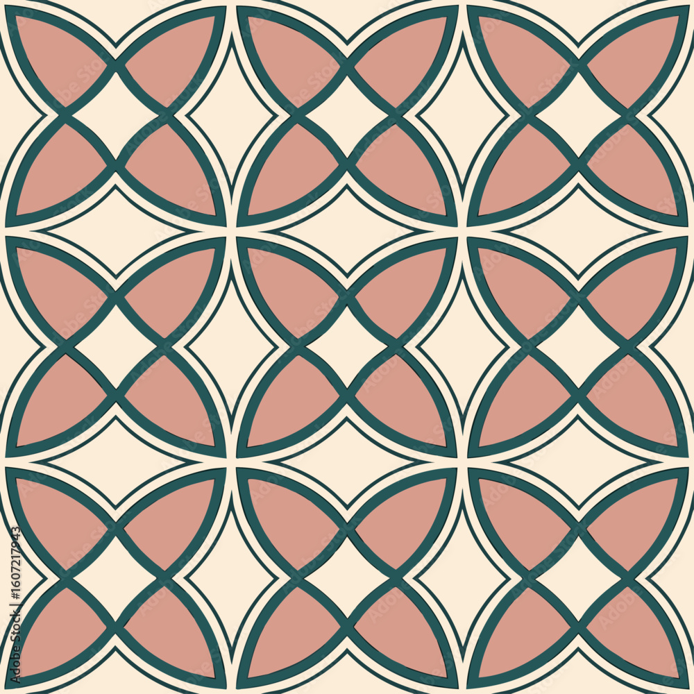 Fototapeta premium seamless pattern with abstract flowers