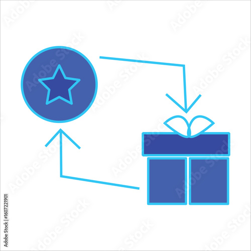 Points Icons. Simple Colored Vector Illustration