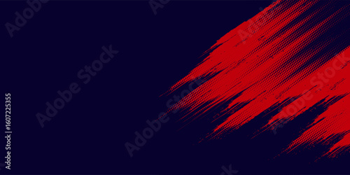 Halftone dots red and blue color pattern gradient grunge texture background. Dot pop art comic sport style vector illustration. grunge vector dots