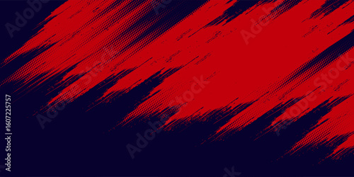 Halftone dots red and blue color pattern gradient grunge texture background. Dot pop art comic sport style vector illustration. grunge vector dots