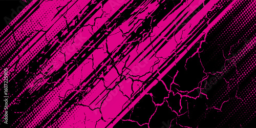 black pink brush pattern car sticker banner sporty abstract line pink black color combination grunge brush pattern modern motorsport racing design
