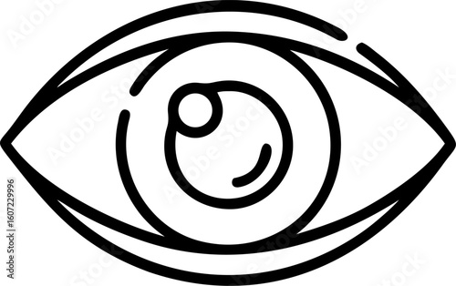 myopia vector icon on white or transparent background. Disability Stroke icon collections. Editable Stroke icon collection Outline icon.