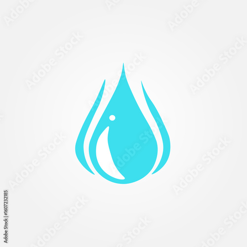 water icon symbol illustration vector eps10 logo template design 