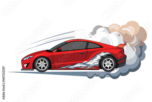 Drifting Sports Car Logo for Racing Merchandise & T-shirts