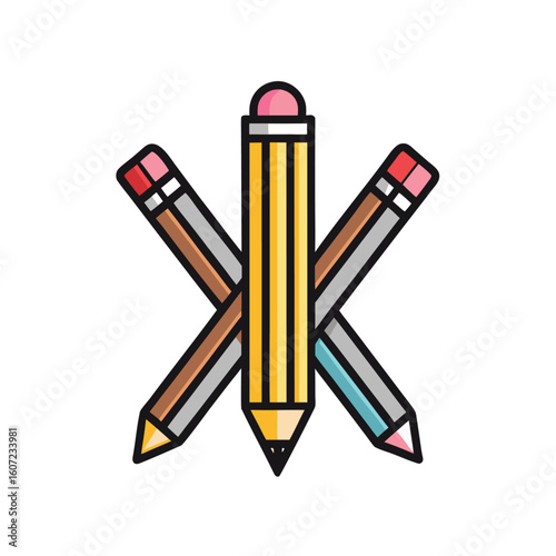 vector illustration of pencil