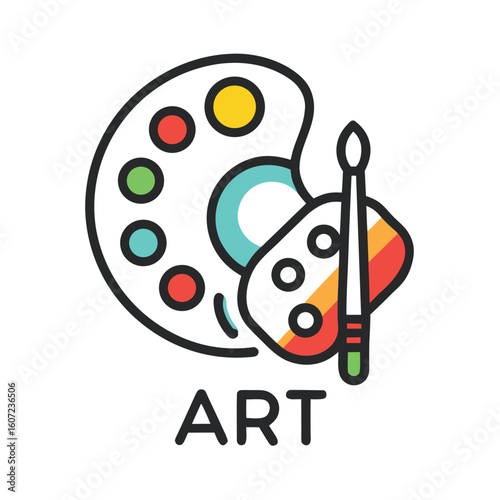Color Palette vector Flat Icon Design illustration. Symbol on White background 