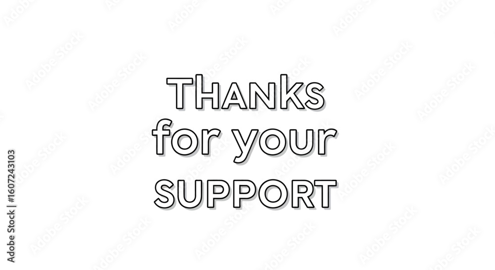 Fototapeta premium An elegant appreciation note conveys sincere gratitude for unwavering assistance and backing during challenging situations