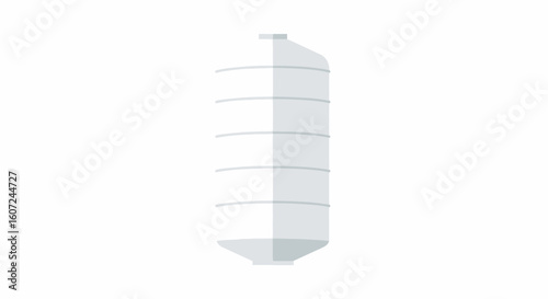 Isolated Chemical Reactor Vessel Illustration for Industrial Processes Visualization