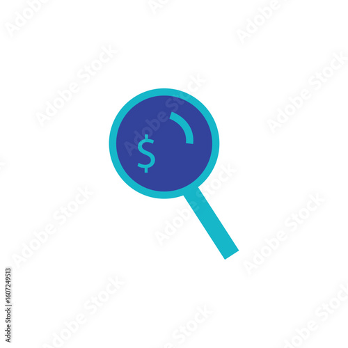 search loan money simple flat design vector