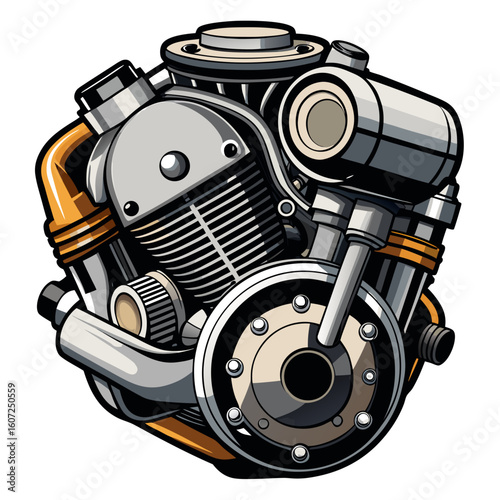 engine of a motorcycle