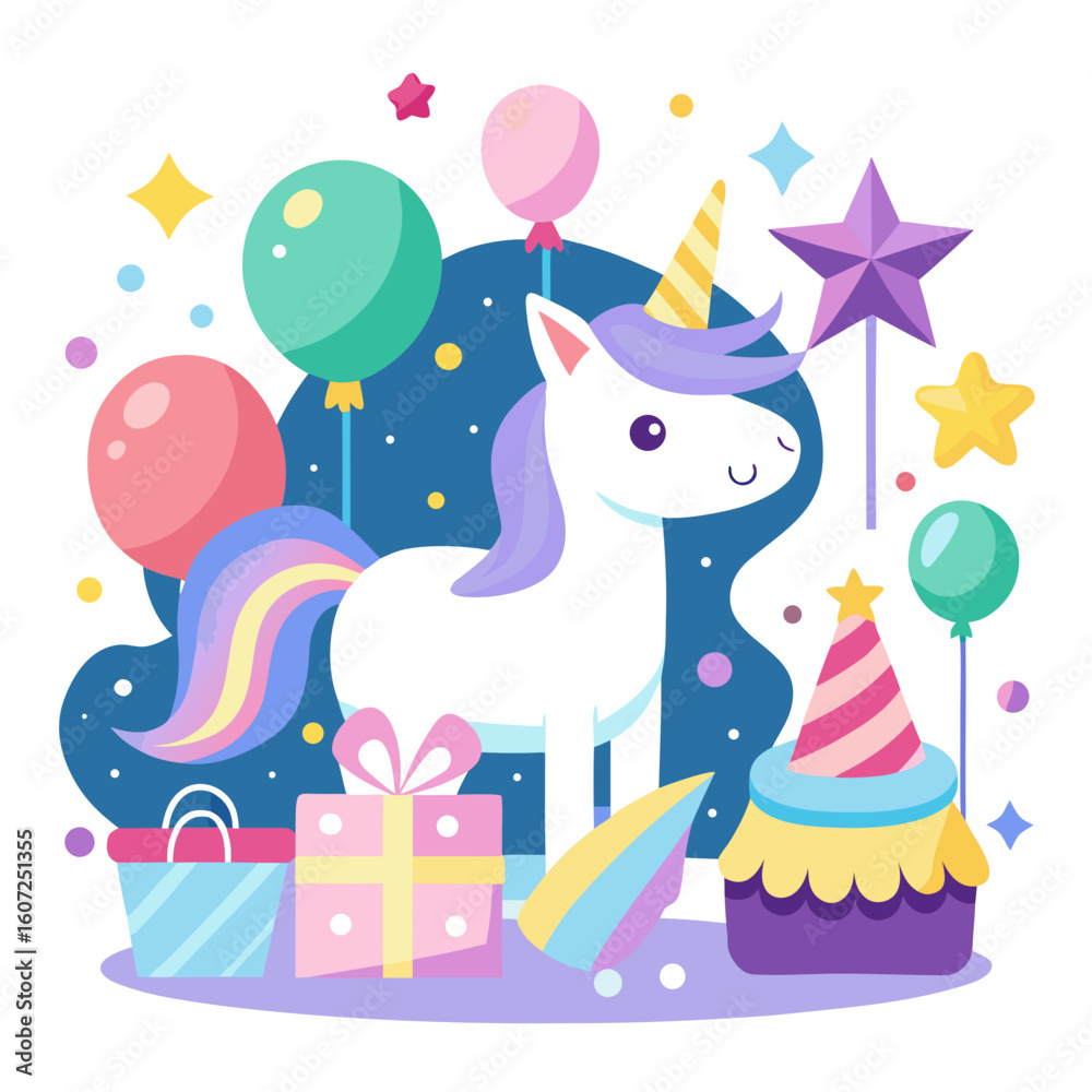 Naklejka premium happy birthday card with a horse
